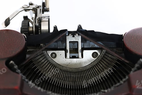 Preview: Blank paper in the old typewriter machine