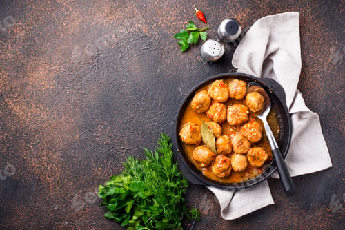 Preview: Homemade meatballs with tomato sauce
