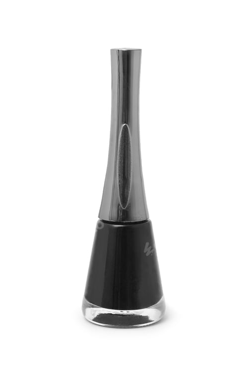 Preview: Elegant Black Nail Polish on a White Background