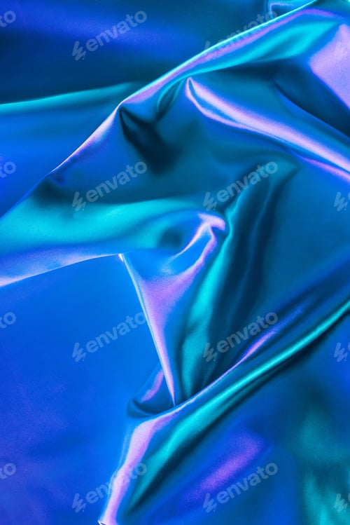 Preview: blue and turquoise shiny silk fabric background