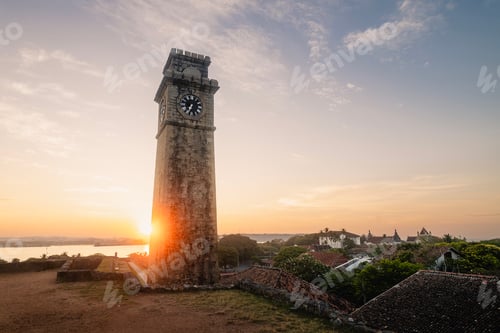 Preview: Clock tower in Galle at sunrise