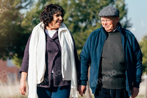 Preview: Senior Couple walking.