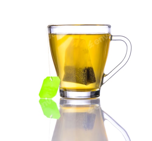 Preview: Brewed Tea in a Glass Cup with Tag