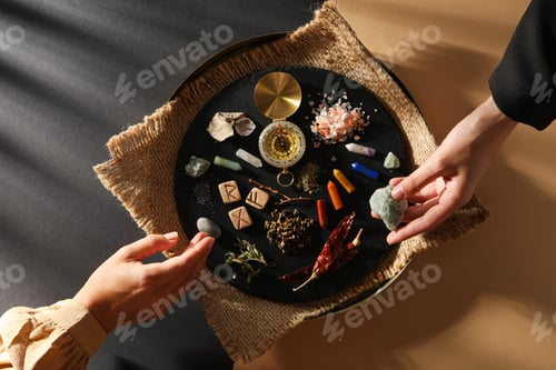 Preview: Magic, occult, esoteric, divination and wicca concept, top view
