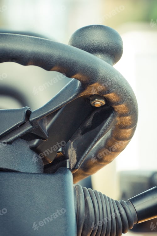 Preview: Steering wheel in forklift, tractor or other industrial machine
