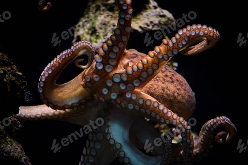 Preview: Octopus swimming underwater in ocean