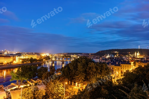 Preview: View over Prague at night