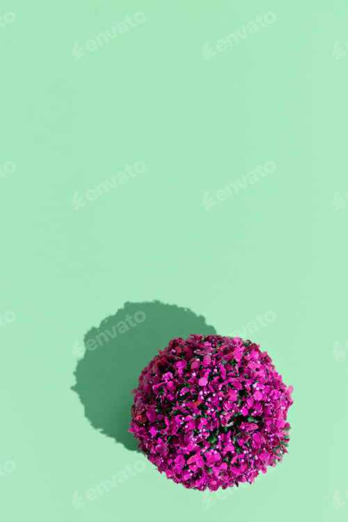Preview: Plastik flowers minimal design still life concept