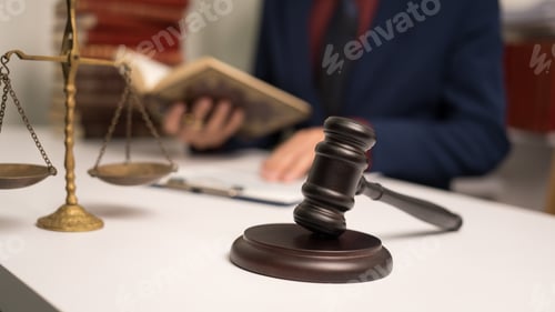 Preview: Male lawyer working with book, legal binding, Unilateral contract, Multilateral, Default, Obligation