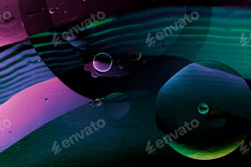 Visualização: fundo abstrato psicodélico com cores iridescentes e formas líquidas