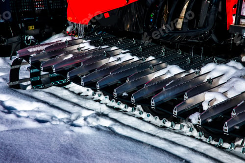 Preview: Close Up On Frozen Ratrac Caterpillar