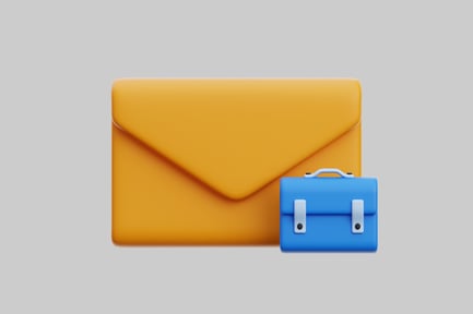 Preview: Envelope with blue briefcase
