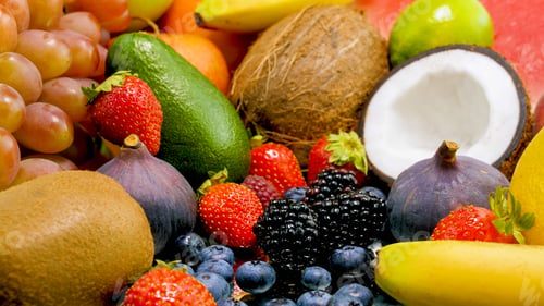 Preview: Beautiful image of big assortment of tropical and exotic fruits and berries