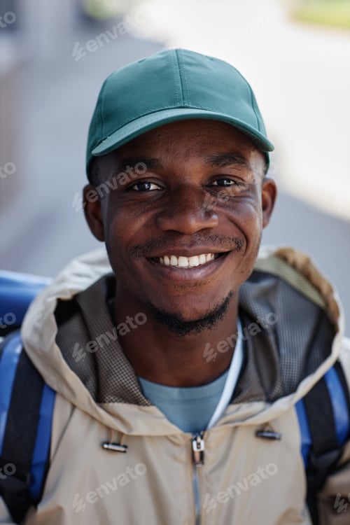 Preview: Black Young Man as Food Delivery Worker