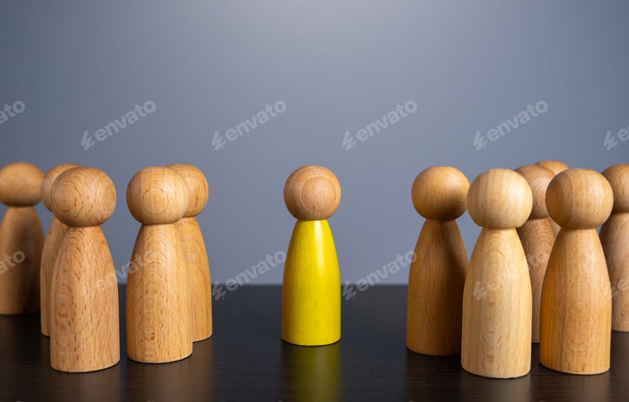 Cover for A person who stands out from the crowd. S