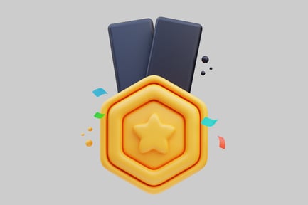 Preview: Hexagon with star and flip-flops