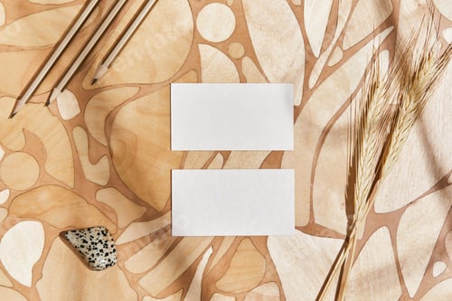 Preview: Creative flat lay interior design composition