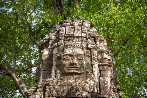 Preview: Stone faces of Bayon temple, Angkor Thom, Siem Reap, Cambodia