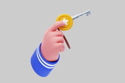 Vista previa: Mano sujetando una llave