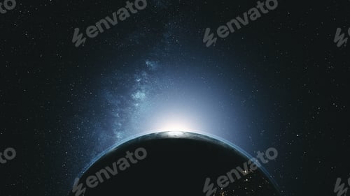 Preview: Earth from Space with Glowing City Lights