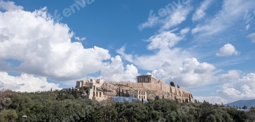 Preview: Athens, Greece Archeological destination. Acropolis and Parthenon temple. View of ancient Greece.