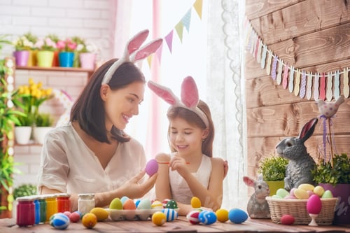 Preview: family preparing for Easter