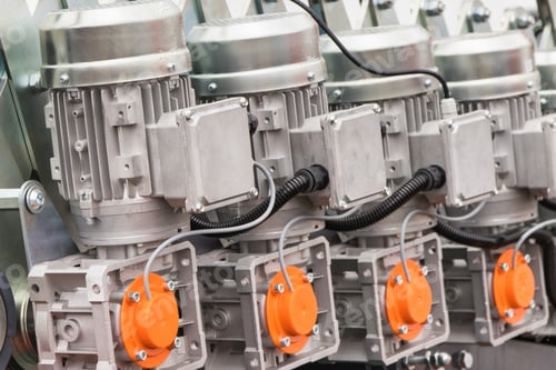 Preview: Detail of electric engine. Part of electrical agricultural machine