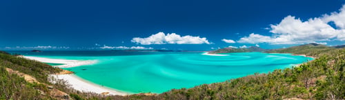 Preview: Panoramic view of the amazing Whitehaven Beach in the Whitsunday
