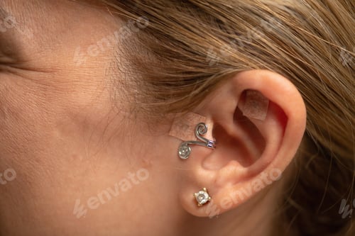 Preview: Magnetic auriculotherapy ear jewelry for smoking cessation,