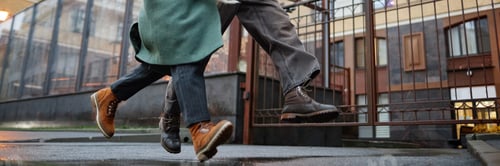 Preview: Header Image of Jumping on Sidewalk in Urban Neighborhood Scene