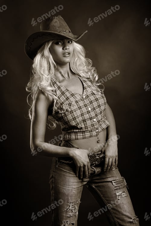 Preview: Young Lady In A Cowboy Hat