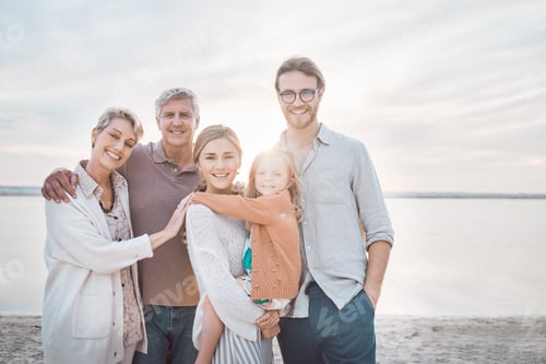 Preview: Shot of a multi-generational family spending the day at the beach