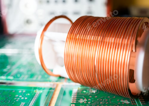 Preview: Close-up of a coil of copper wire