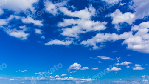 Preview: Bright blue sky with white varied clouds