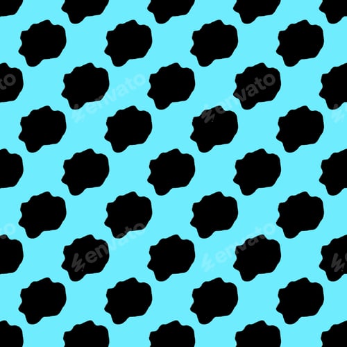 Preview: Pattern Black Paint Spots On A Blue Background