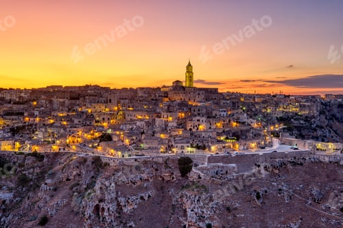 Preview: View of the beautiful old town of Matera