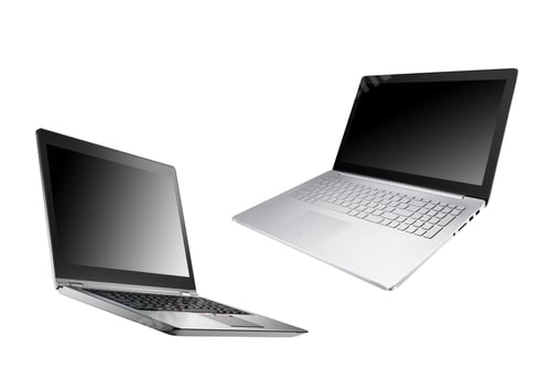Preview: Laptops isolated on white background
