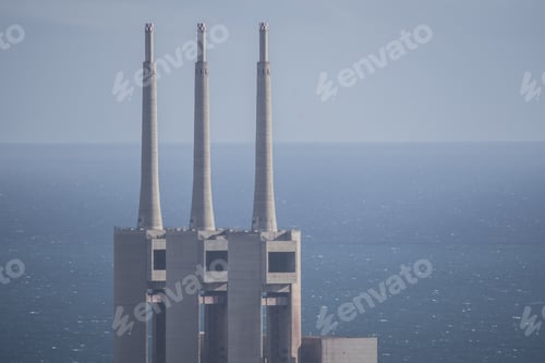 Preview: Chimneys of closed power thermal station
