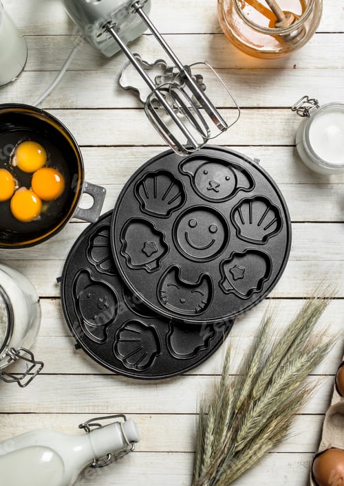 Preview: Baking background. Preparation of dough for delicious cookies.