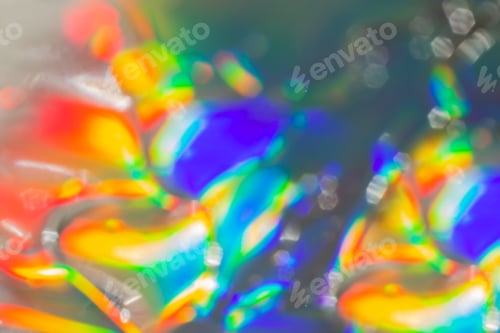 Preview: Abstract cosmetics gel on holographic background.Good as cosmetic banner. Defocused photography.