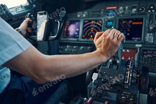Preview: Aviator seated in the flight deck piloting an aircraft