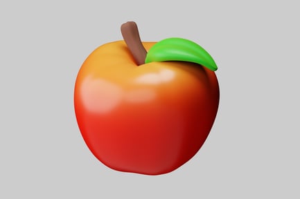Apple with a Colorful Gradient