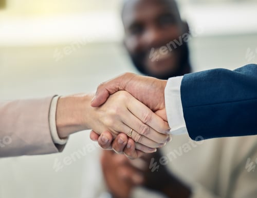 Preview: Welcome to the team. Shot of two businesspeople shaking hands in agreement.