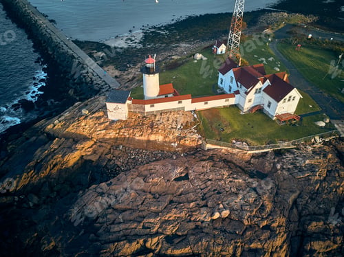 Preview: Lighthouse at sunrise in Gloucester, Massachusetts