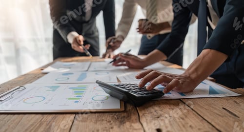 Preview: Business Consulting meeting working and brainstorming analyzing new business project finance