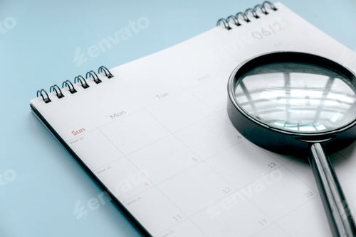 Preview: Concept of plan a monthly calendar for meetings or manage your daily activities.