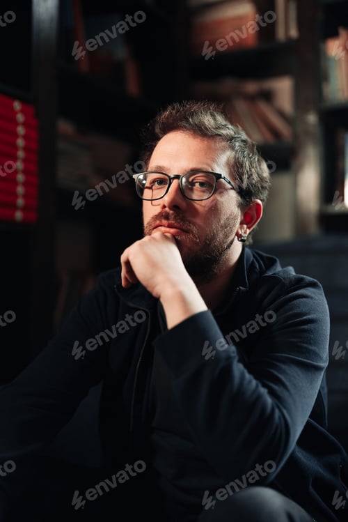 Preview: Portrait man wearing glasses