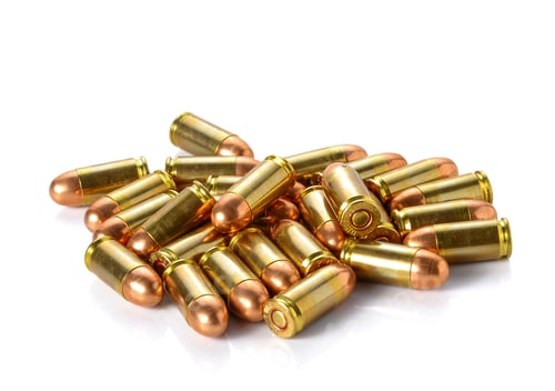 Preview: Bullet placed on white background.