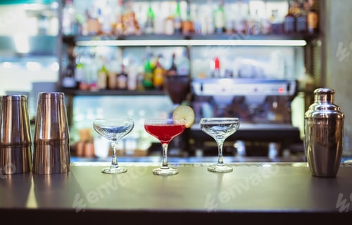 Preview: The cocktail on the bar counter
