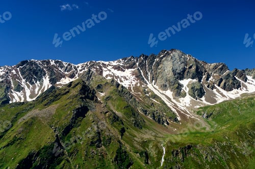 Preview: Passo Gavia, mountain pass in Lombardy, Italy, to Val Camonica at summer